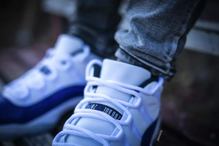 Air Jordan 11 Low WMNS Concord AH7860-100 Udgivelsesdato på fødderne