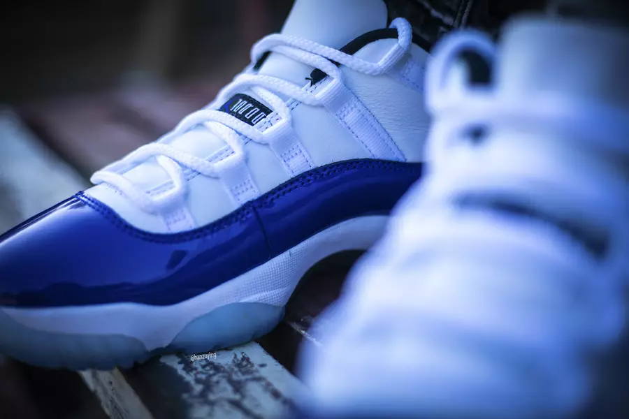 Air Jordan 11 Low WMNS Concord AH7860-100 Buraxılış Tarixi Ayaqda