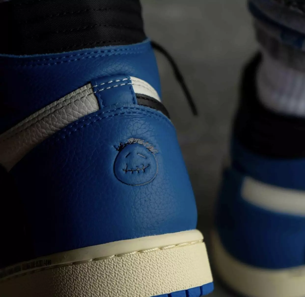 Travis Scott Fragment Air Jordan 1 High OG Military Blue On-Feet