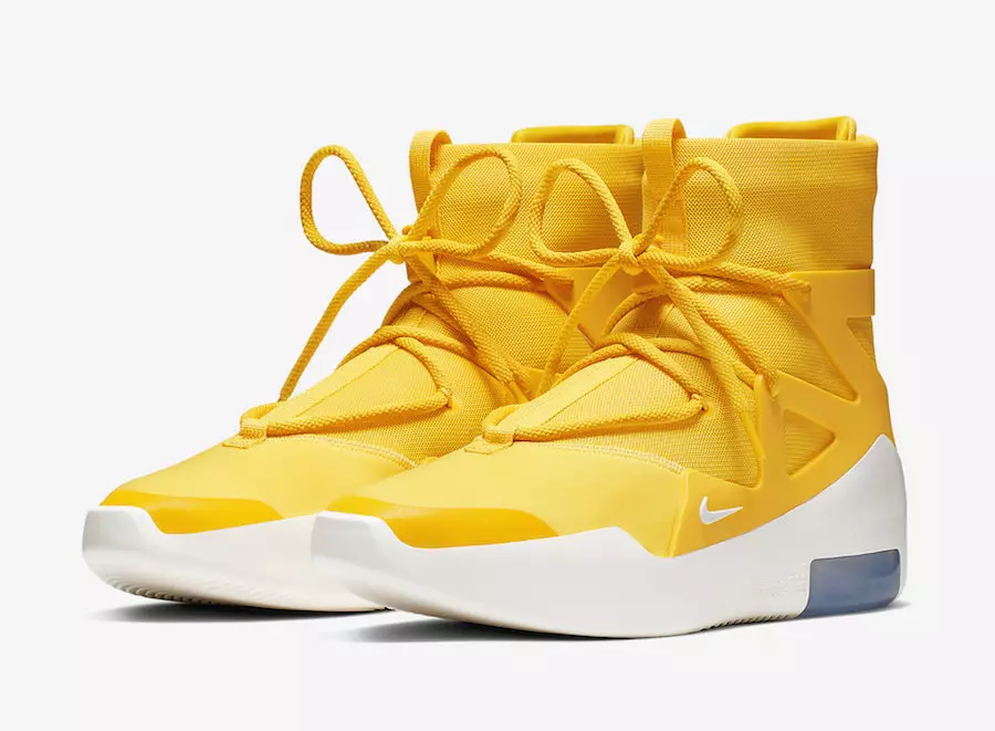 الصور الرسمية لسيارة Nike Air Fear of God 1 باللون الأصفر