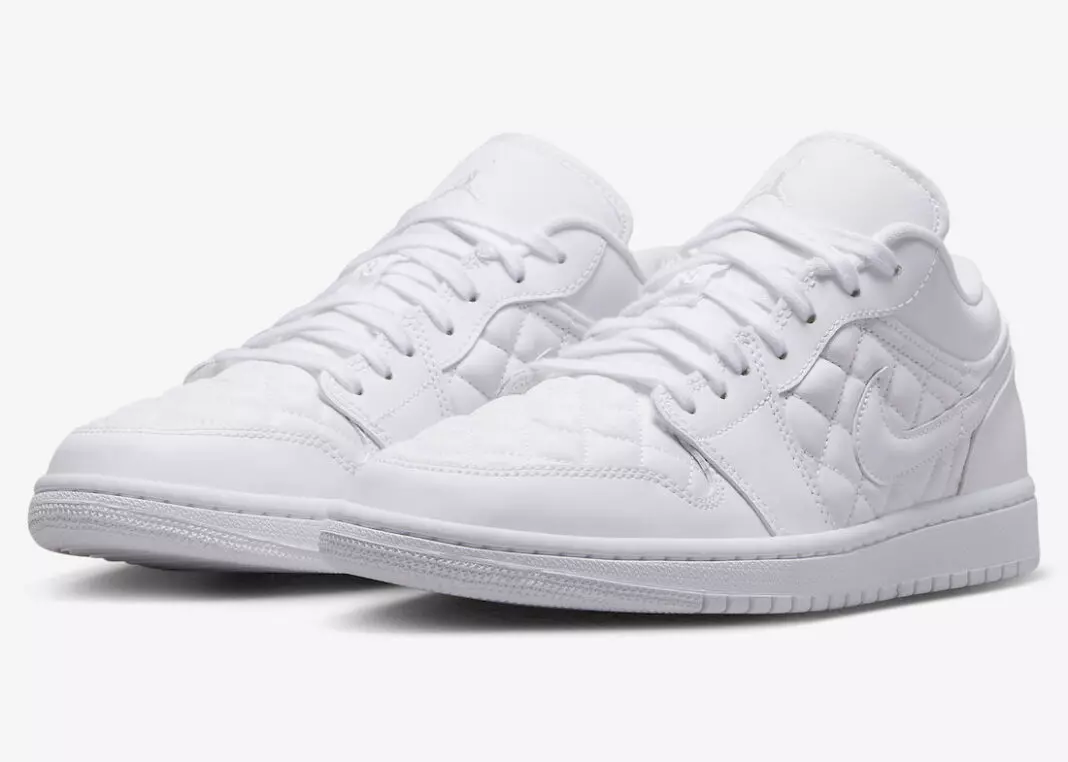 Air Jordan 1 Low Quilted Triple White DB6480-100 გამოშვების თარიღი