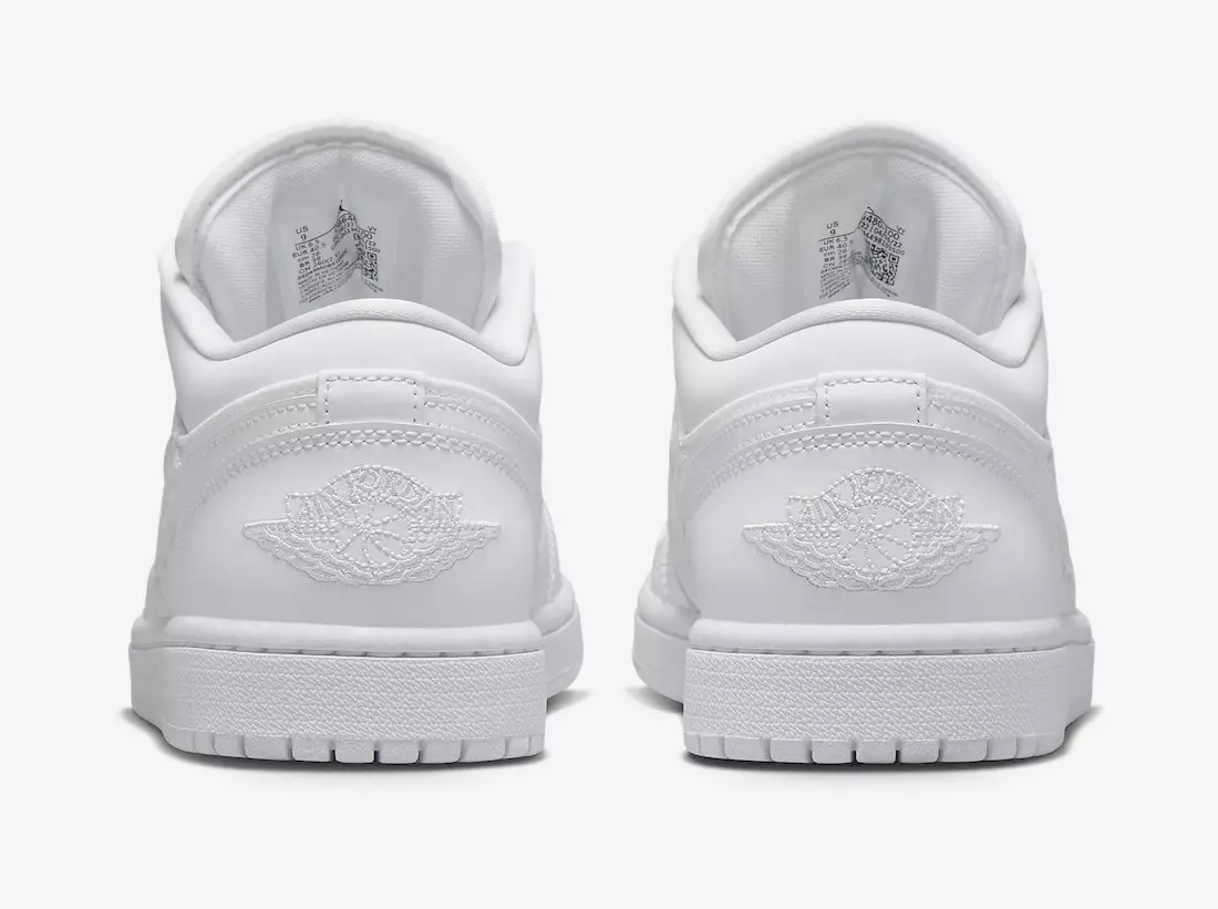 Air Jordan 1 Low Quilted Triple White DB6480-100 Izdošanas datums