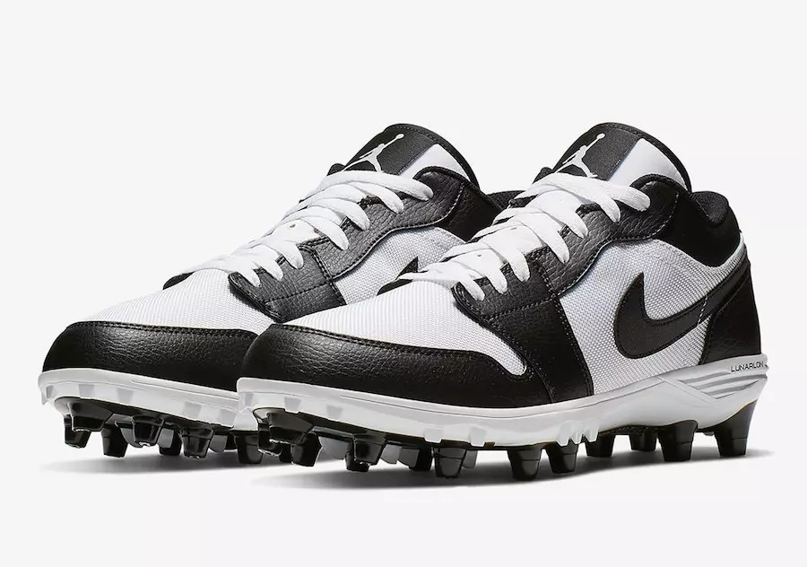 Air Jordan 1 Low Football Cleats Trắng đen