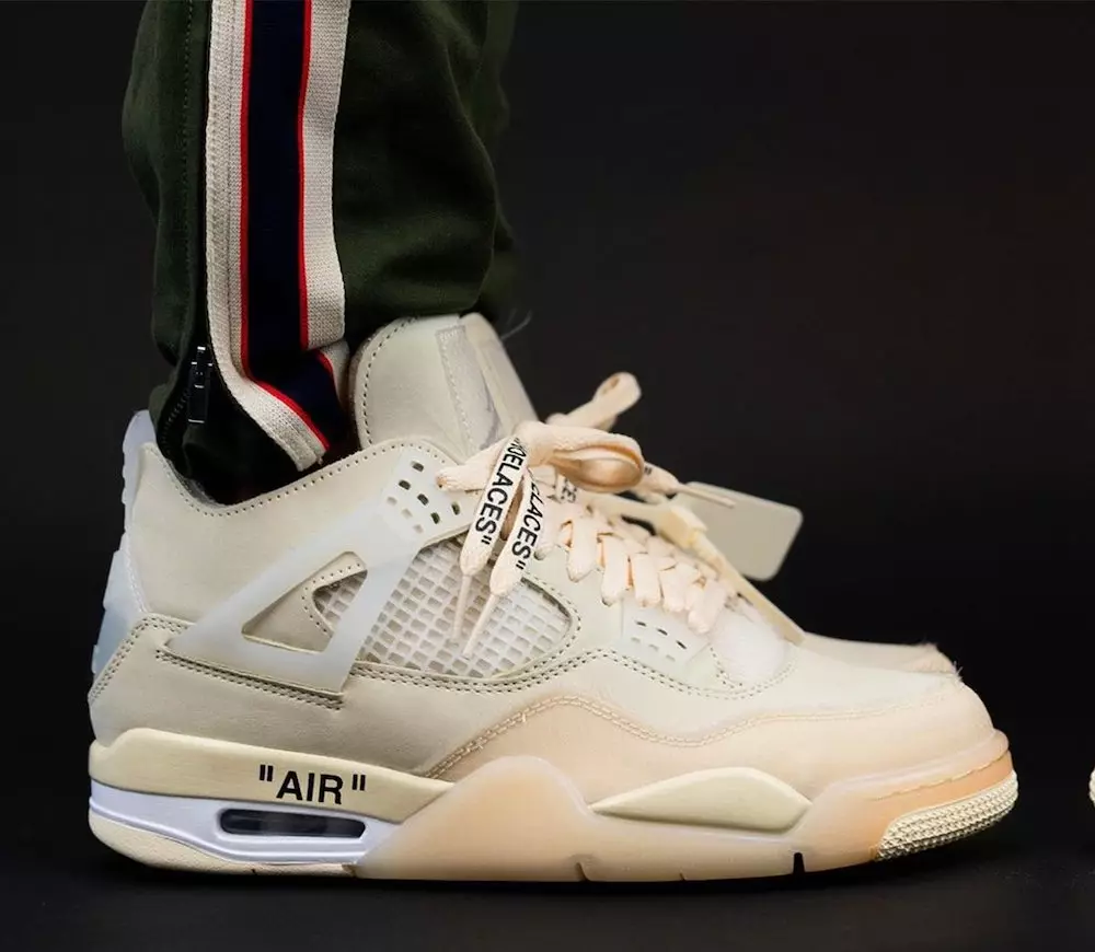 Off-White Air Jordan 4 CV9388-100 Ngày phát hành On-Feet