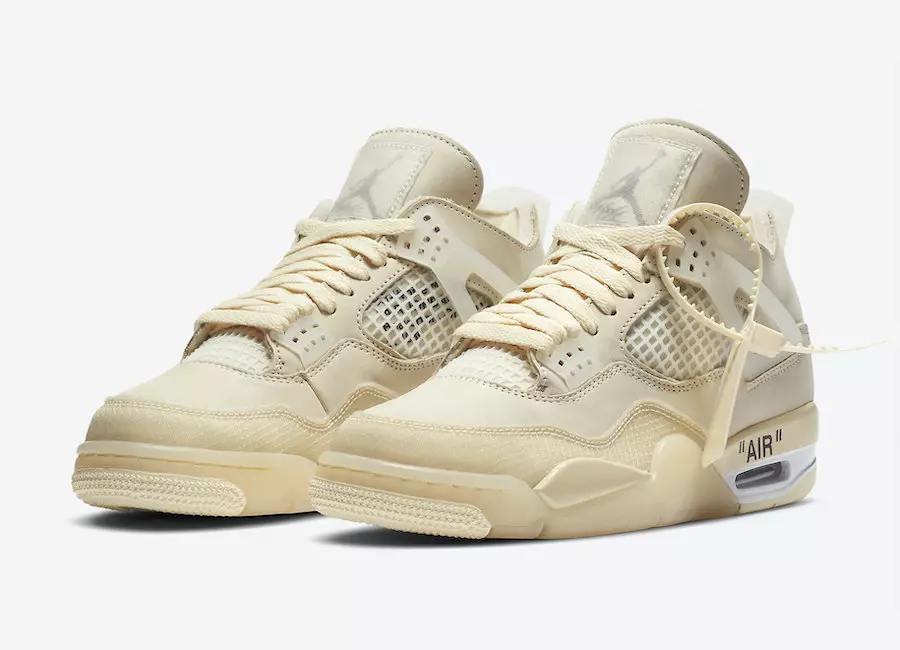 Off-White Air Jordan 4 Sail CV9388-100 2020 Шығарылым күні