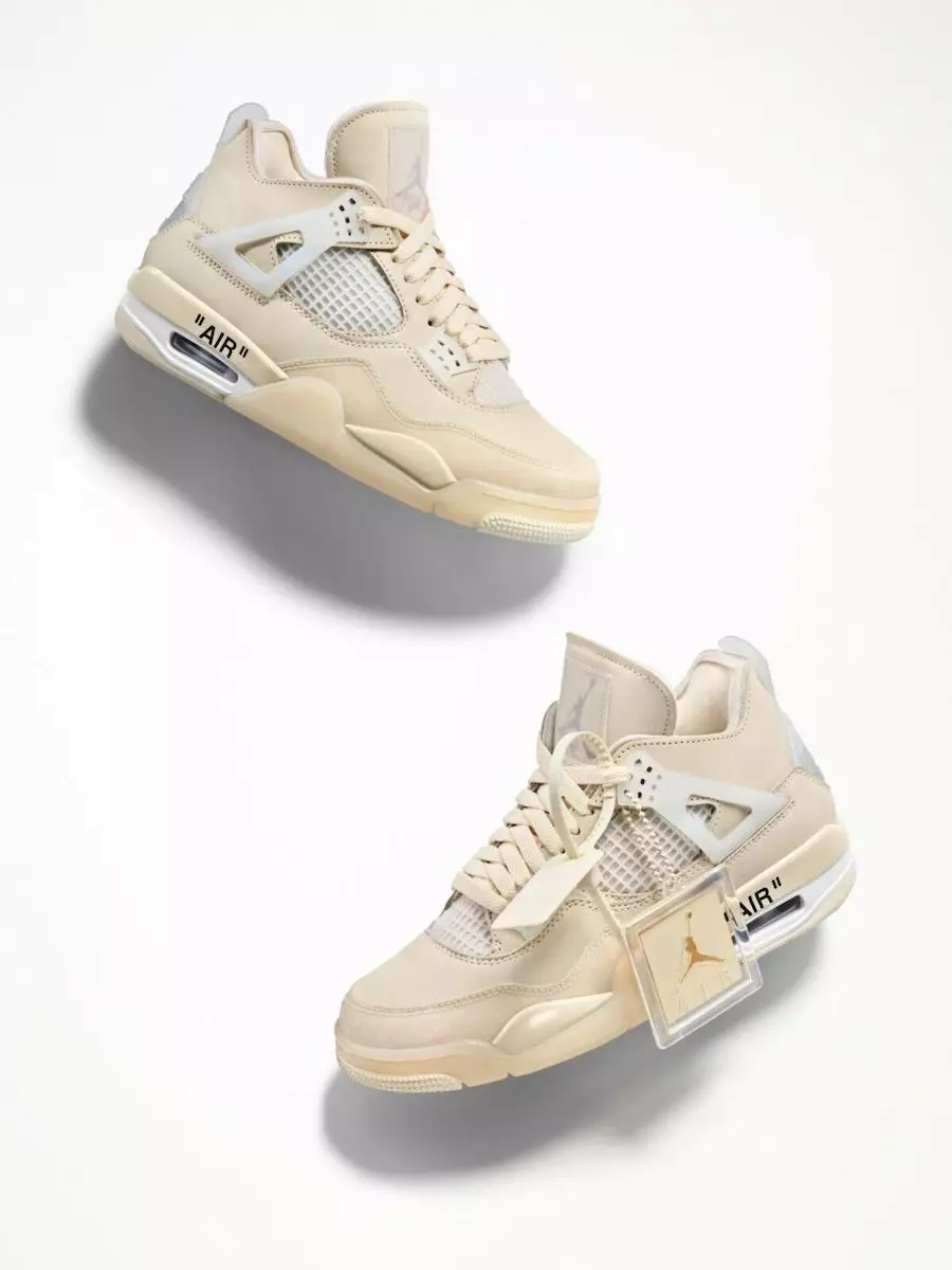 Air Jordan 4 esbranquiçado