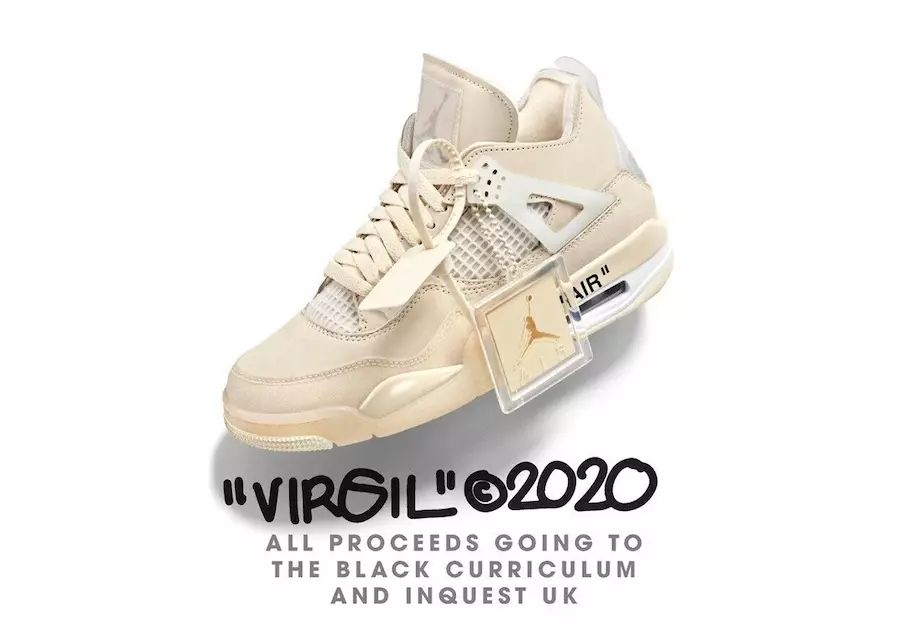 Off-White Air Jordan 4 Sail CV9388-100 מכירה פומבית