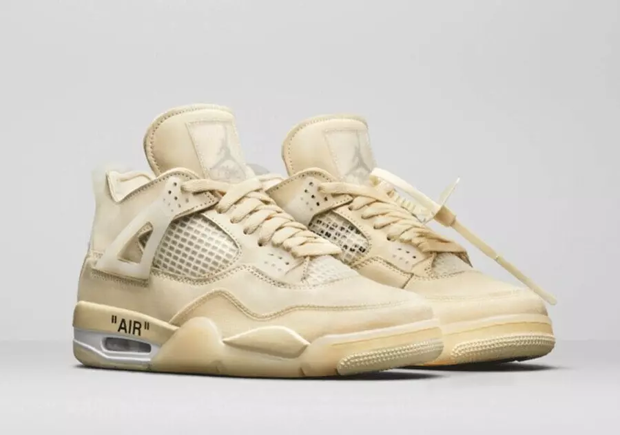 Off-White Air Jordan 4 Sail CV9388-100 Шығарылым күні бағасы