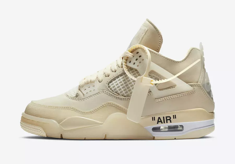 Off-White Air Jordan 4 Sail CV9388-100 Дата выпуску 2020