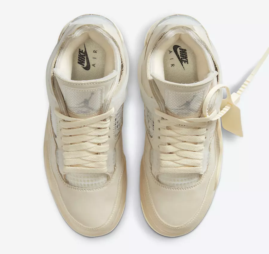 Off-White Air Jordan 4 Sail CV9388-100 2020 Išleidimo data