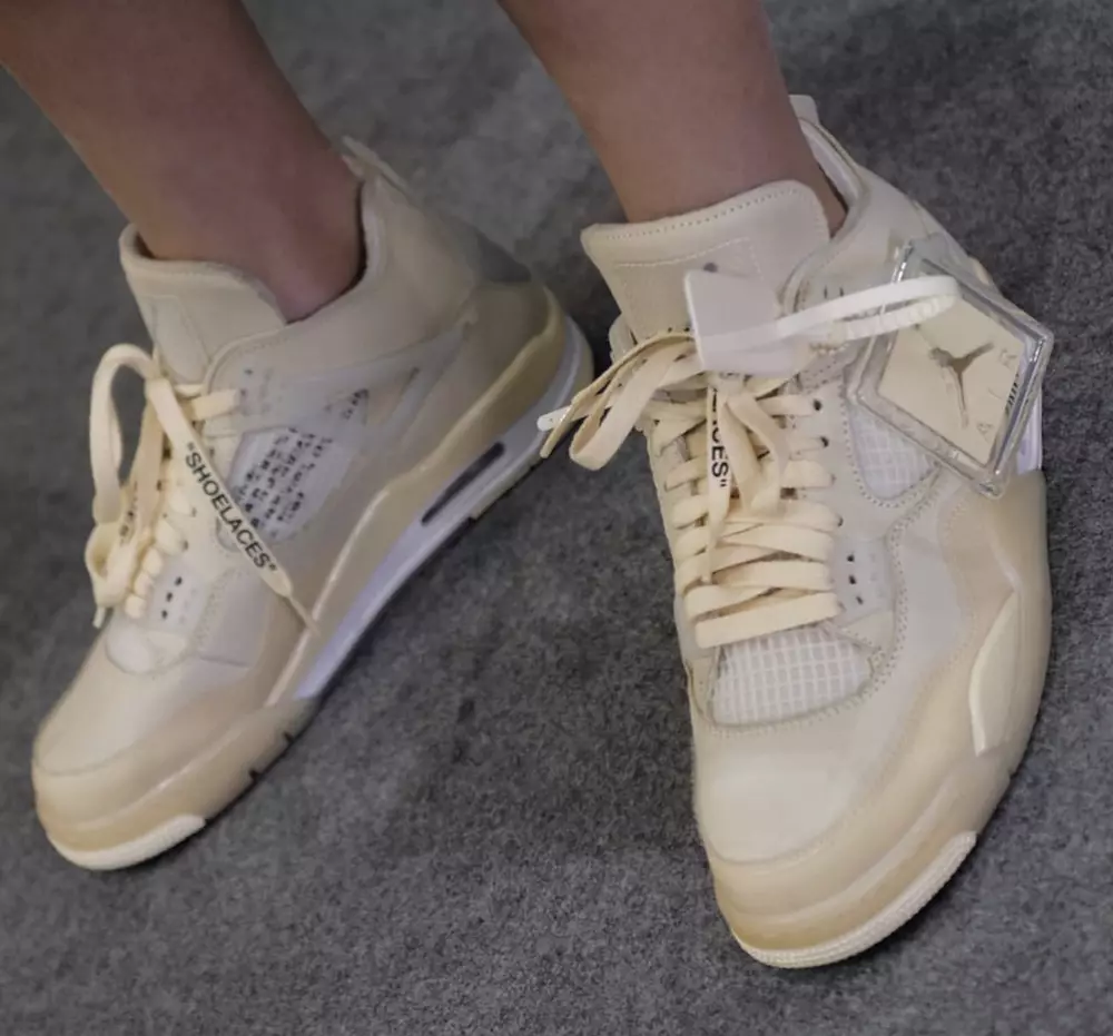 Off-White Air Jordan 4 Cream Sail 2020 Data de lançamento