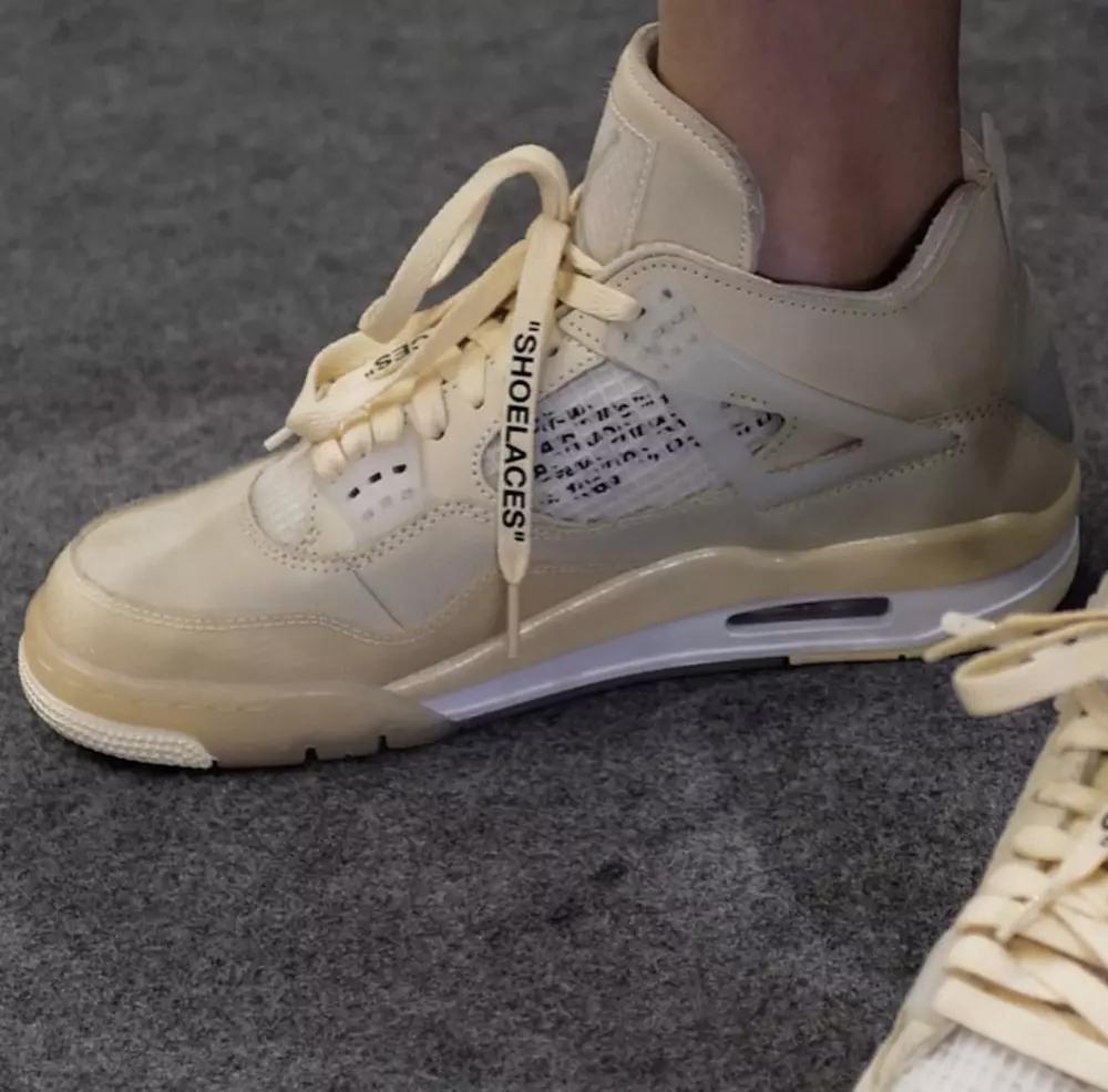 Off-White Air Jordan 4 Cream Sail Дата выпуску 2020