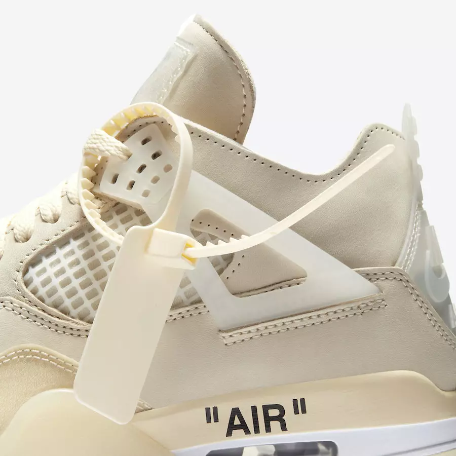 Off-White Air Jordan 4 Sail CV9388-100 תאריך שחרור 2020