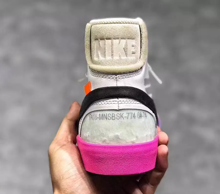 Nyeupe-Nyeupe x Nike Blazer Mid Pink Purple Gradient Sole