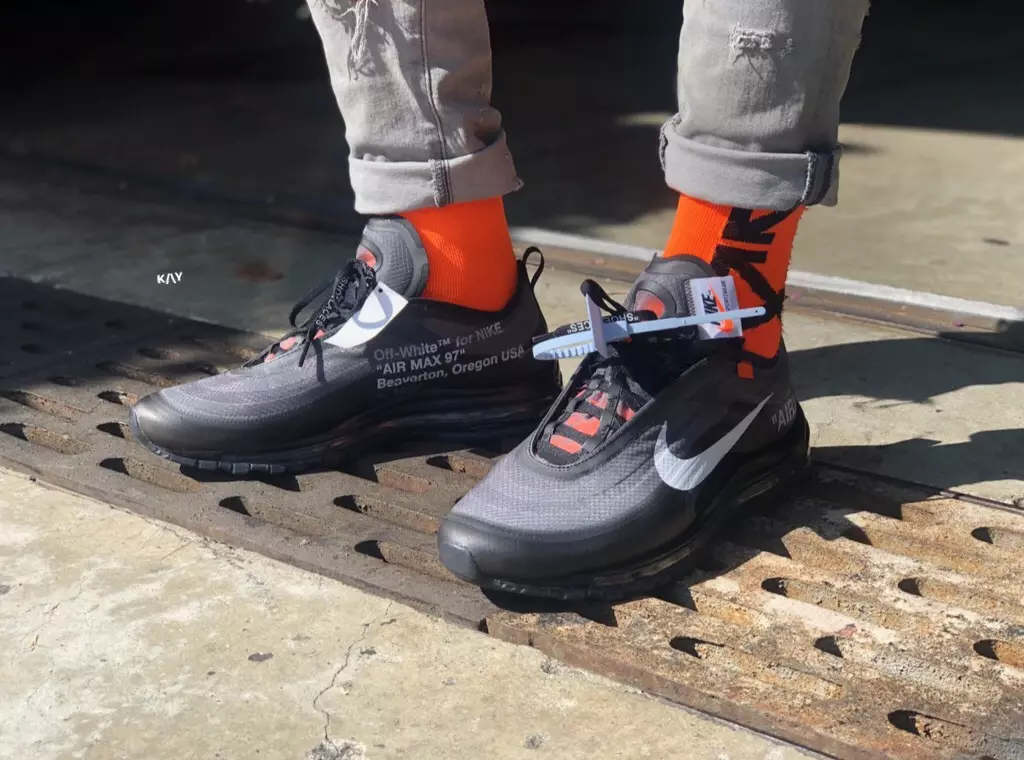 Off-White Air Max 97 Black AJ4585-001 On-Foot