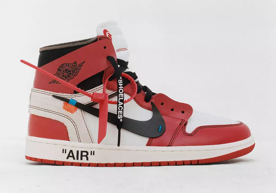 Virgil Abloh luonnonvalkoinen Nike Air Jordan 1