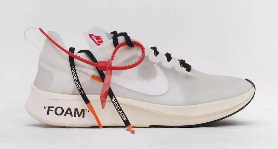 Virgil Abloh luonnonvalkoinen Nike Zoom VaporFly