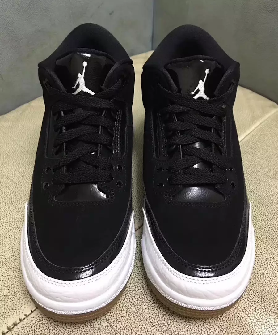 Air Jordan 3 Schwarz Weiß Gummi 441140-022