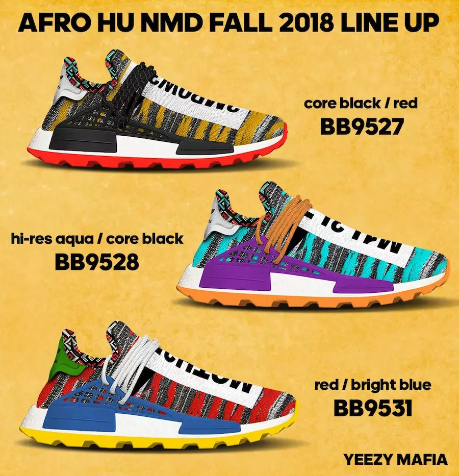 Pharrell adidas Afro NMD Hu Dáta Eisiúna