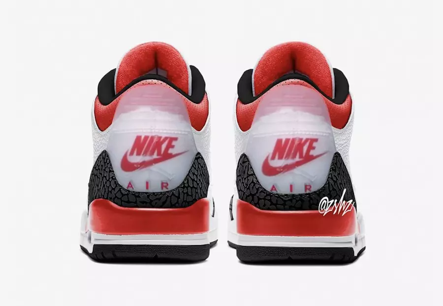 Air Jordan 3 Putih Hitam Api Merah CZ6431-100