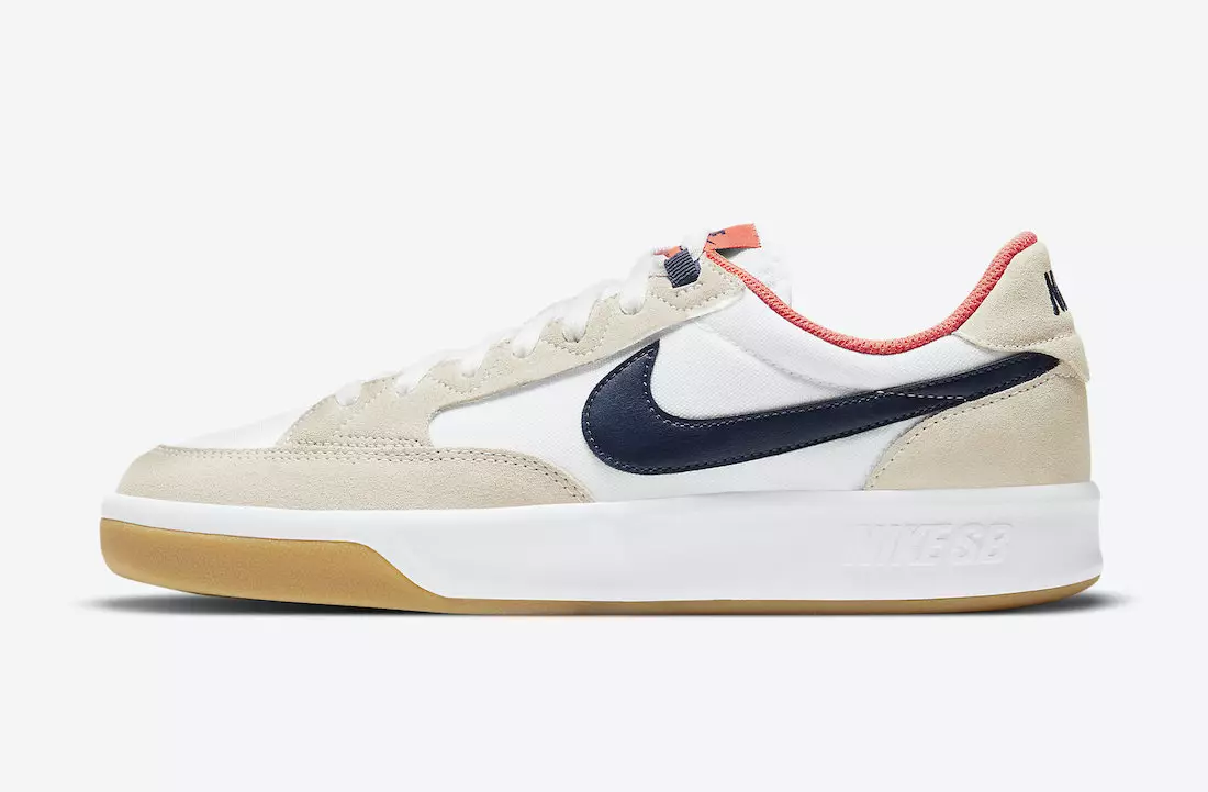 Nike SB Adversary Premium White Turf Orange Midnight Navy CW7456-102 Megjelenés dátuma