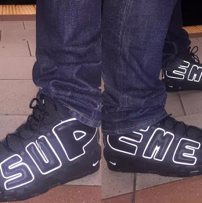 Supreme Nike Air More Uptempo 3M Black Utgivelsesdato