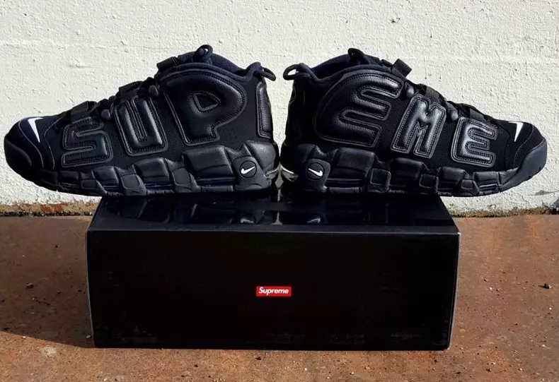 Supreme Nike Air သည် Uptempo Triple Black ဖြစ်သည်။