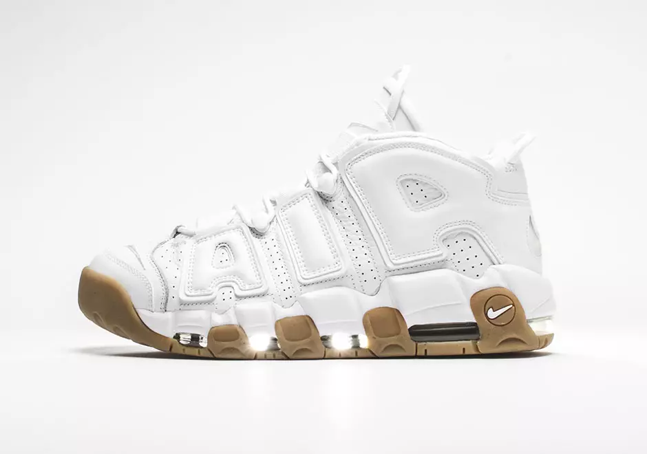 Белая резинка Nike Air More Uptempo