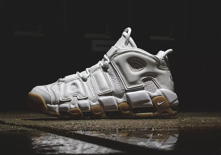 White Gum Nike Air More Uptempo