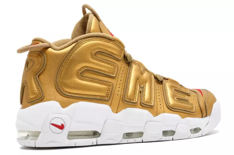 Supreme Nike Air More Uptempo Métallique Or 902290-700