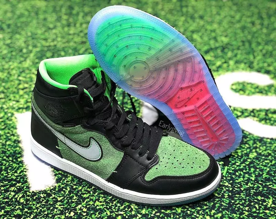 Air Jordan 1 Zoom Black Rage Green CK6637-002 Датум на издавање