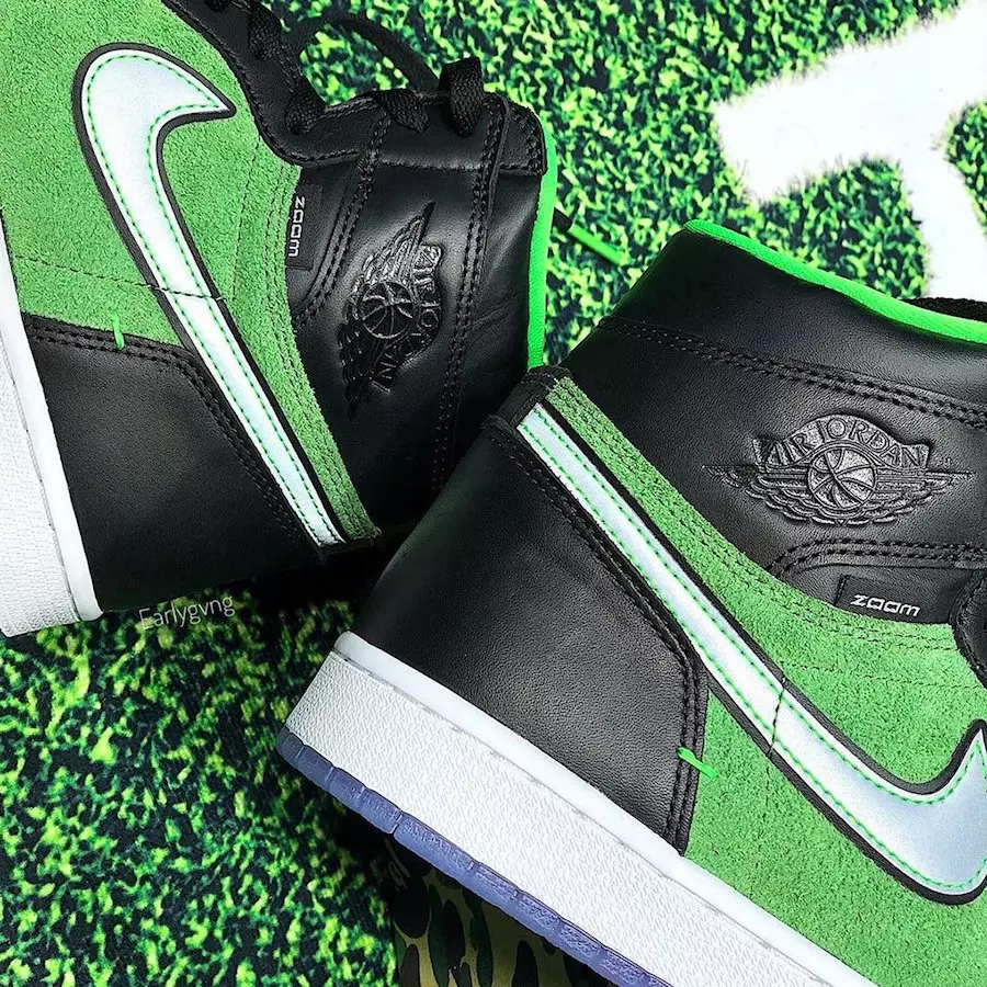 Air Jordan 1 Zoom Zwart Rage Groen CK6637-002 Releasedatum