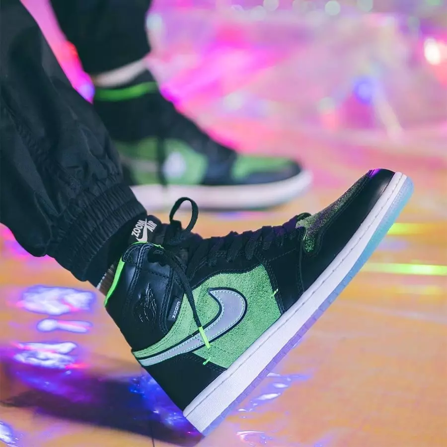 Air Jordan 1 High Zoom Black Green CK6637-002 تاریخ عرضه در پا