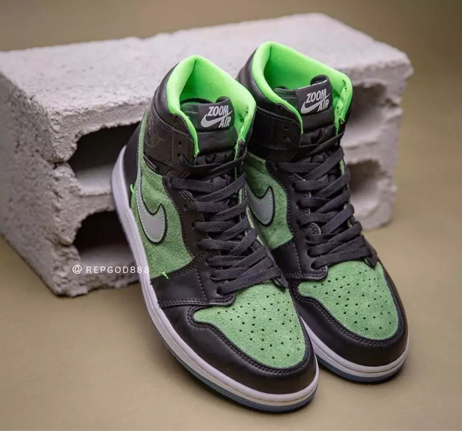 Air Jordan 1 High Zoom Black Green CK6637-002 Санаи барориши