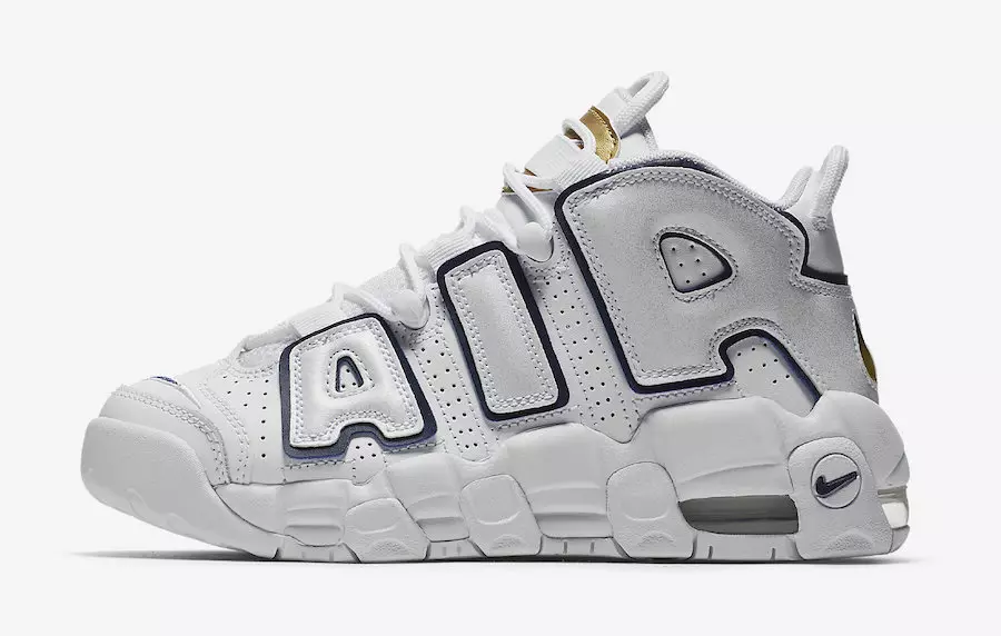 Nike Air More Uptempo White Navy Gold 415082-109 Чыккан датасы