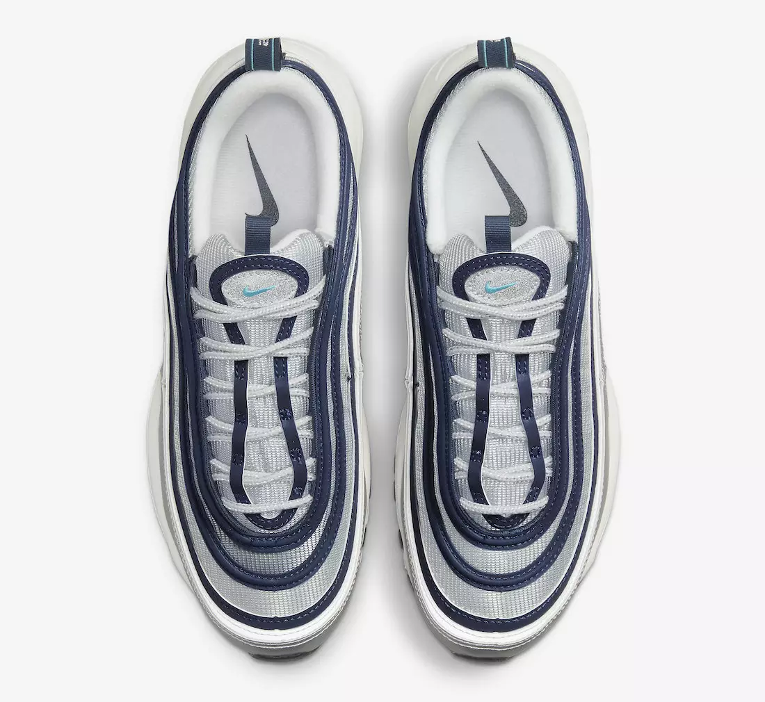 Nike Air Max 97 OG Metallic Silver Chlorine Blue DQ9131-001 Թողարկման ամսաթիվ