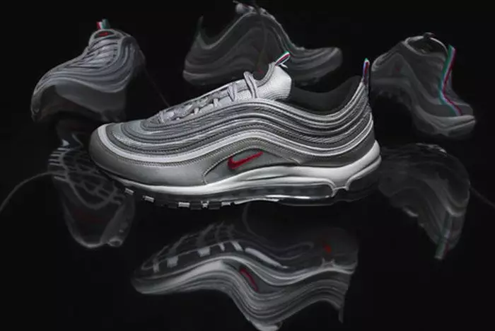 Nike Aeir Max 97 Bullet Airgid Iodáil