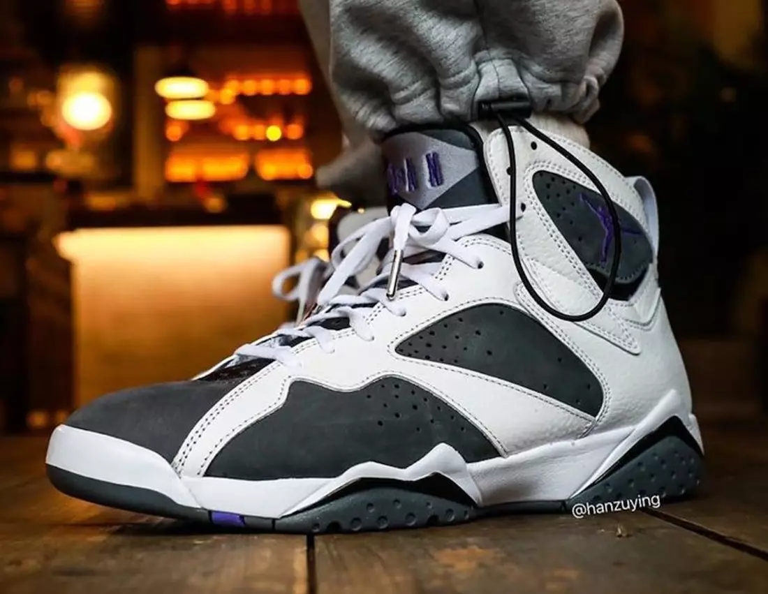 Air Jordan 7 Flint 2021 CU9307-100 izlaišanas datums uz kājām