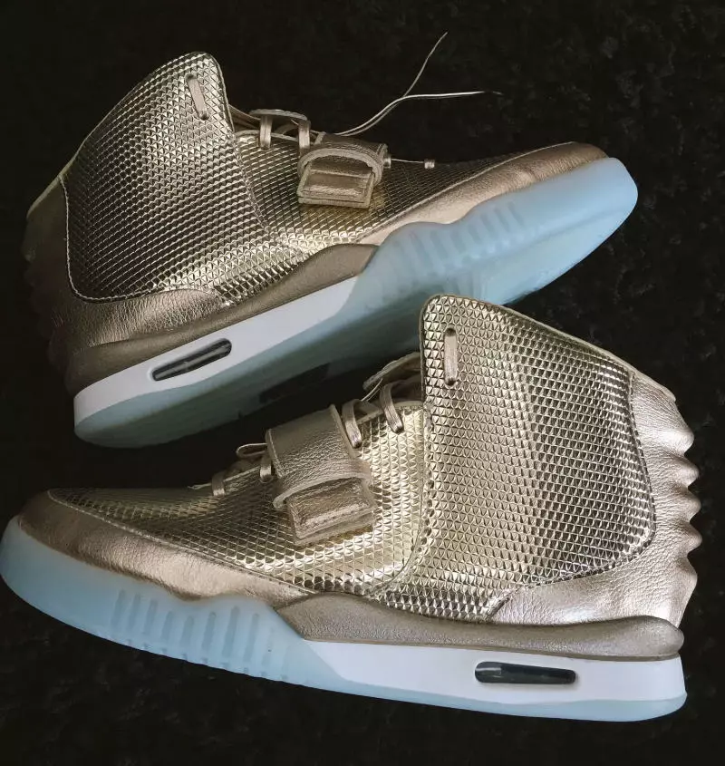 Gold Nike Air Yeezy 2 John Geiger