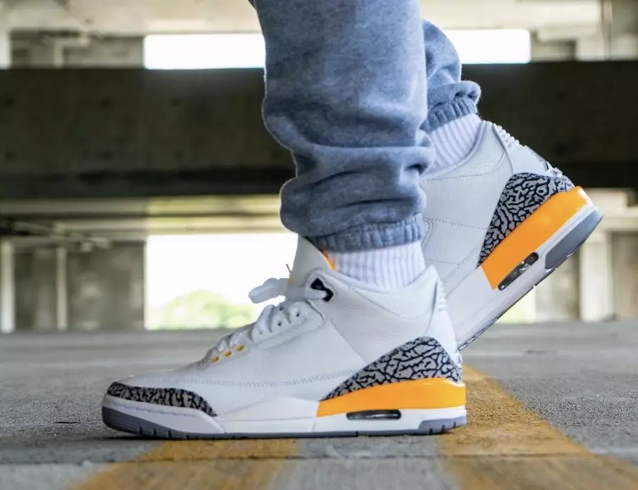 Air Jordan 3 Laser Orange CK9246-108 Data premiery On-Feet