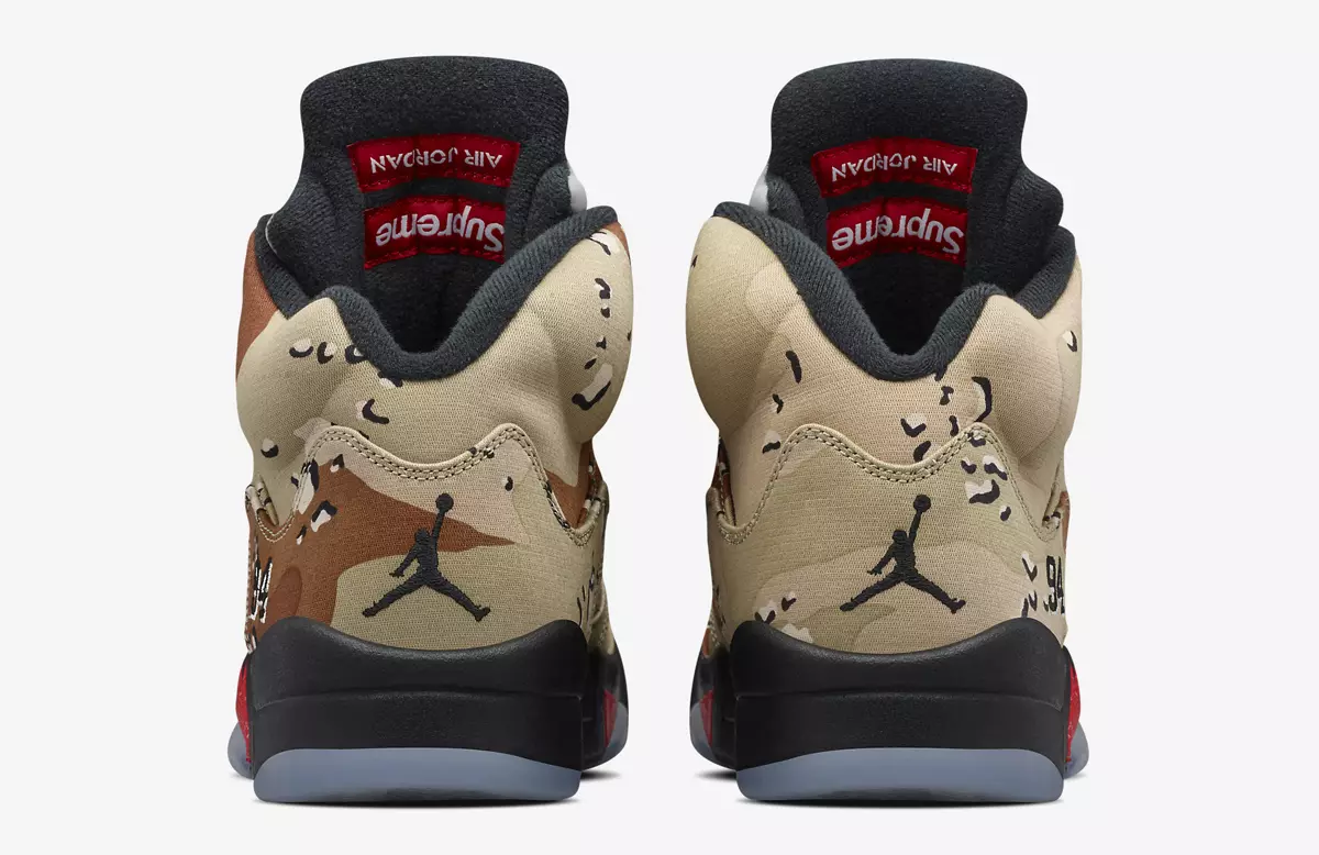 Supreme Camo Air Jordan 5 Nike-ի առցանց թողարկում