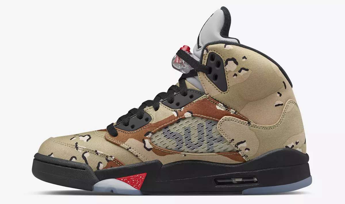 Supreme Camo Air Jordan 5 Nike-ի առցանց թողարկում