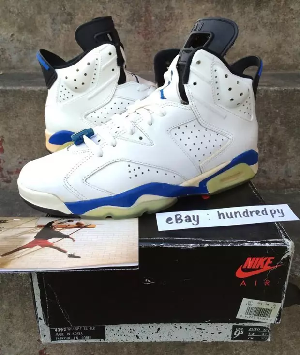 Nike Air Jordan 6 Sport Blue OG 1991