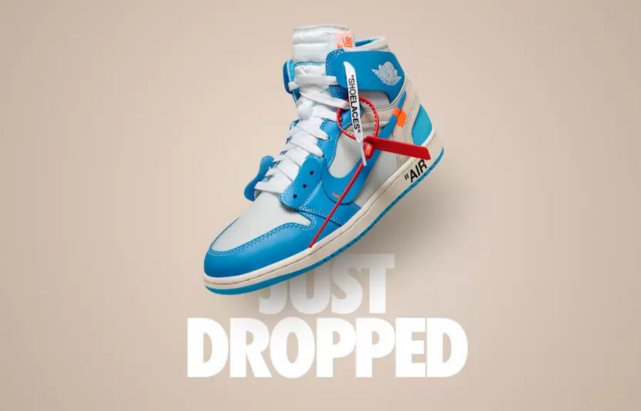 UNC Off-White Air Jordan 1 Ημερομηνία κυκλοφορίας