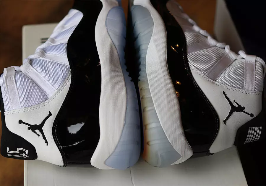 So sánh Air Jordan 11 Concord 2018 và 2011