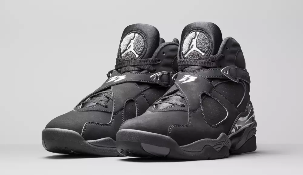 Air Jordan 8 чорний хром