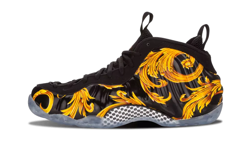 Uachtarach Nike Aeir Foaposite One Black