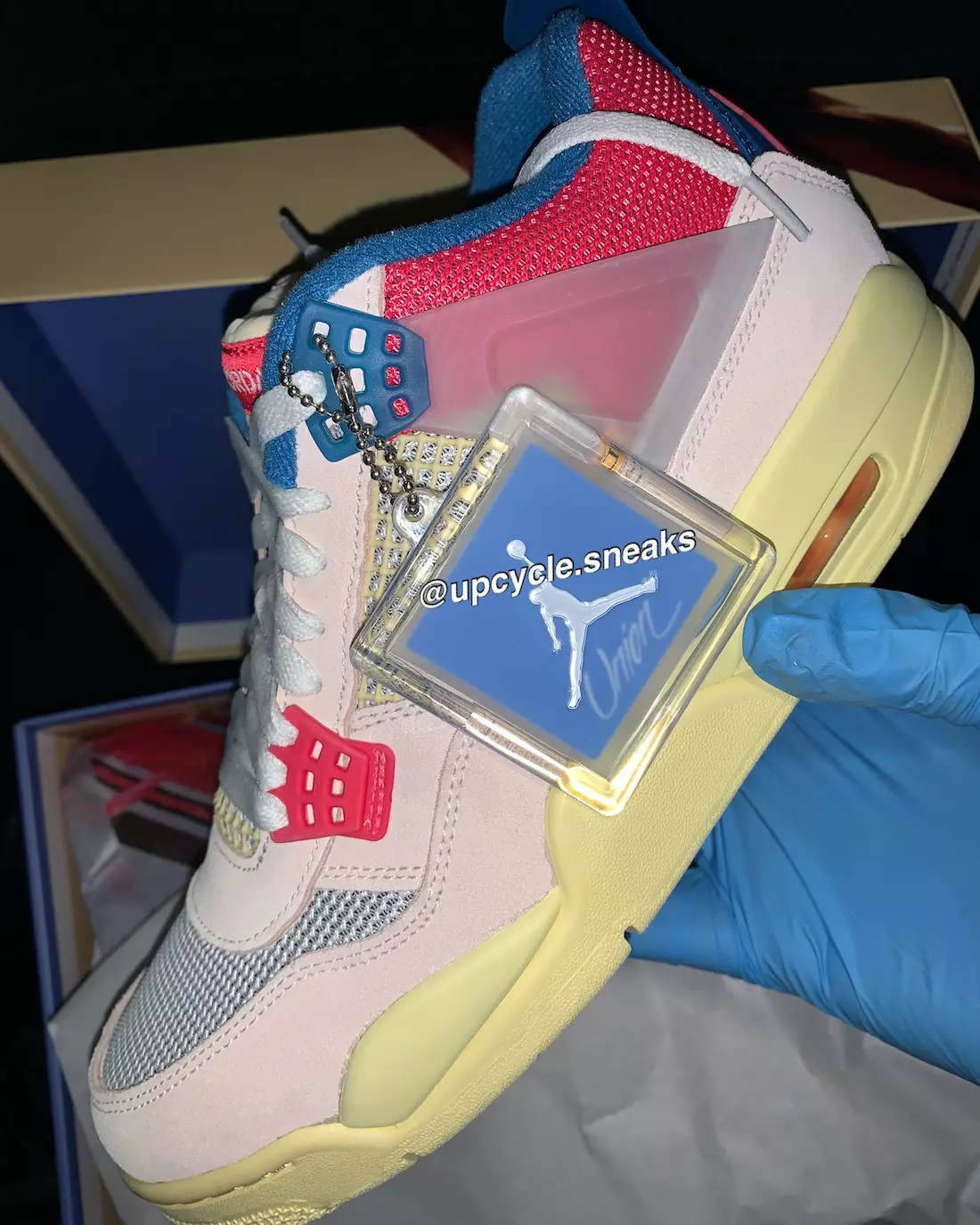 Union Air Jordan 4 Guava Ice Light Bone Brigade Blue Light Fusion Red DC9533-800 Releasedatum