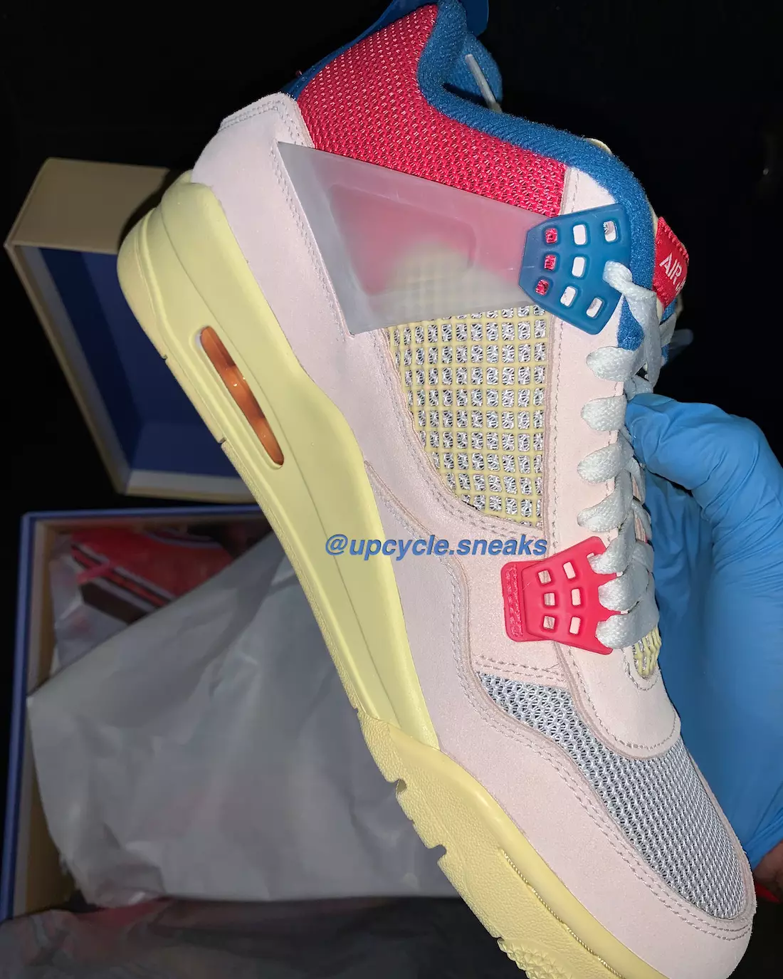 Union Air Jordan 4 Guava Ice Light Bone Brigade Blue Light Fusion Red DC9533-800 Çıkış Tarihi