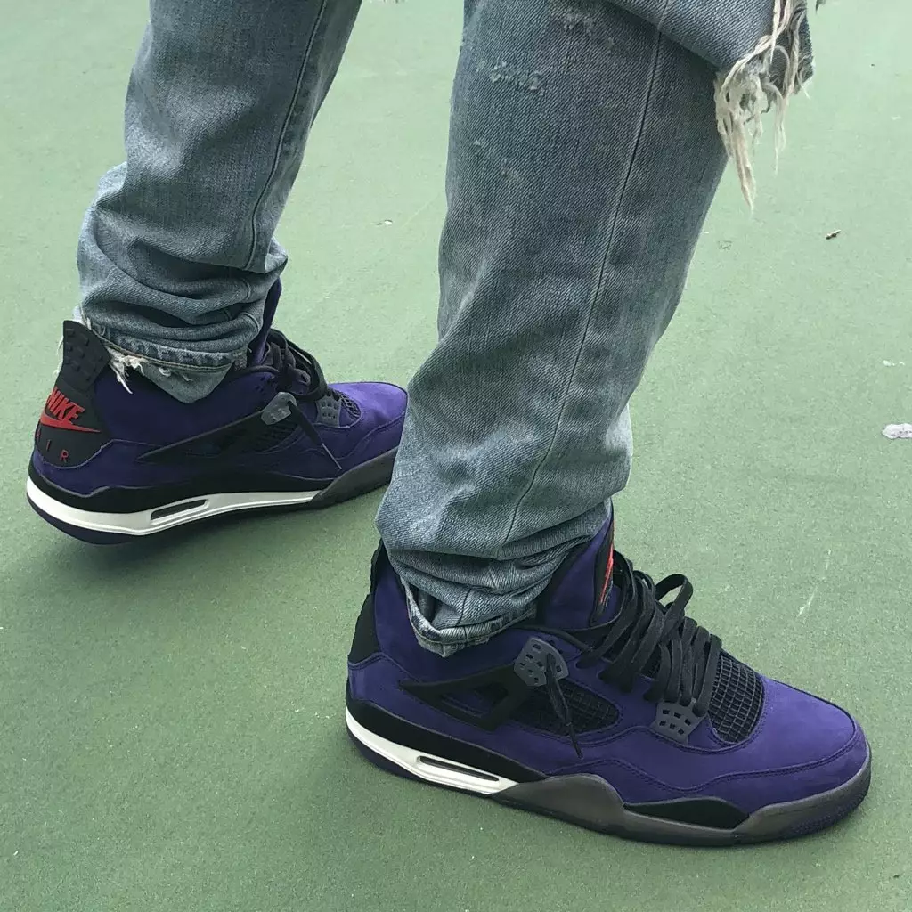 Travis Scott Air Jordan 4 Roxo Vermelho Nike Air